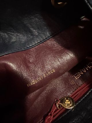 Borsa secchiello Chanel vintage blu