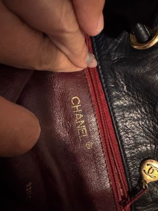 Borsa secchiello Chanel vintage blu