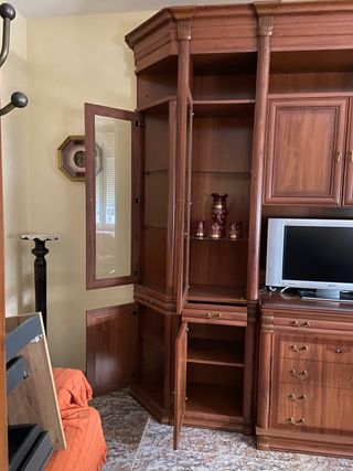 Mueble salón TV vitrina y almacenaje