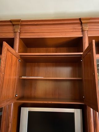 Mueble salón TV vitrina y almacenaje