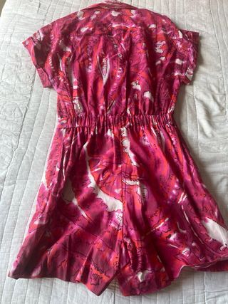 Mono corto Mango estampado fucsia T.36