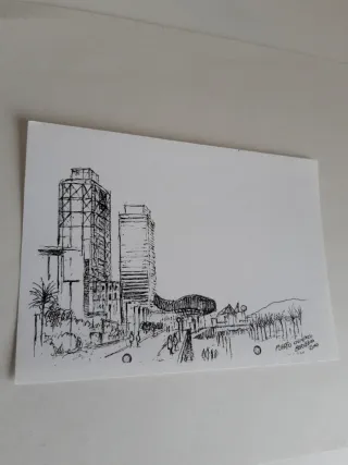 Lámina postal Tinta Negra Barcelona