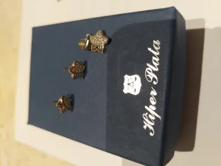 Conjunto cadena y pendientes estrella plata