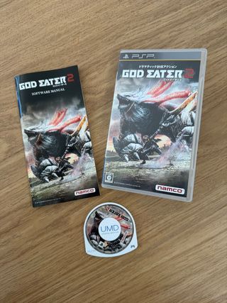 God Eater 2 PSP Namco Manual y UMD