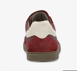 Zapatillas Groundies Barefoot burdeos y Beige