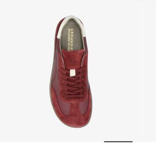 Zapatillas Groundies Barefoot burdeos y Beige