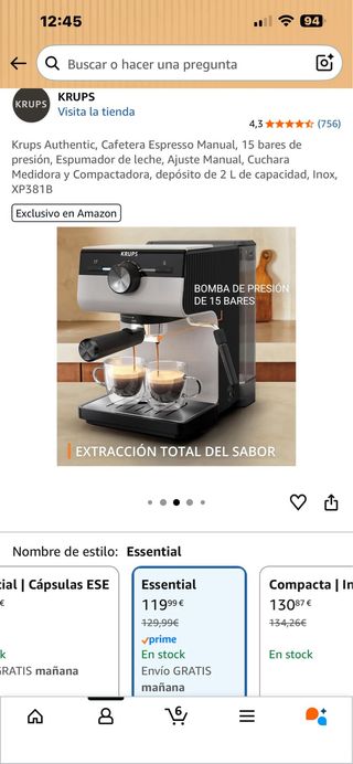 Cafetera Krups automática SIN ESTRENAR en su caja