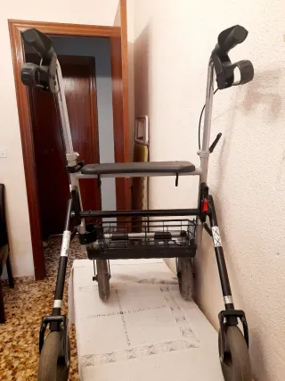 Andador con ruedas y dos cestas