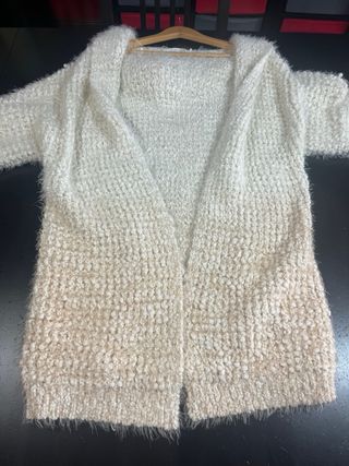 Chaqueta/Cárdigan Beige/Blanco(degradado rosado)