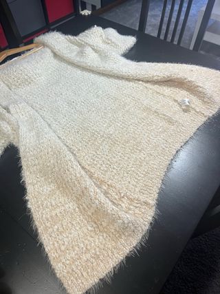 Chaqueta/Cárdigan Beige/Blanco(degradado rosado)