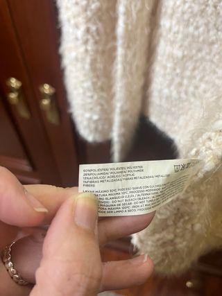 Chaqueta/Cárdigan Beige/Blanco(degradado rosado)