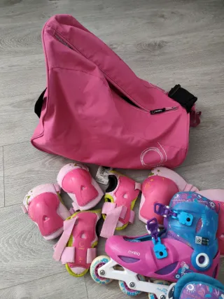 Patines en línea Oxelo y protecciones Talla 34-36