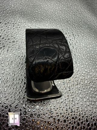 Valgine Watch Solid Silver Brushed And Vermilion