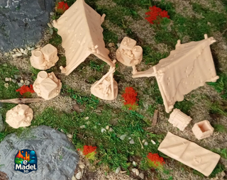 Set Campeggio 10 Pezzi PLA Fantasy RPG Tabletop