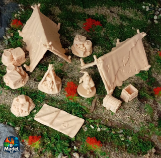 Set Campeggio 10 Pezzi PLA Fantasy RPG Tabletop