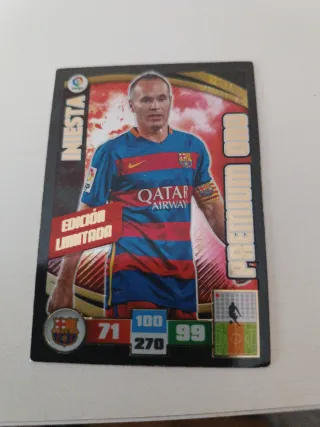 Cromo Iniesta 2015-16 Adrenalyn XL Edición Limitad