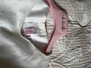 Vestido Comunión Niña Blanco y Rosa