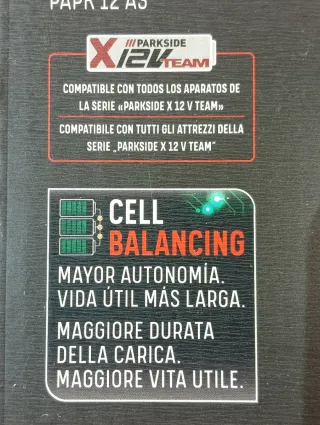 Lote 2 Baterías 12V 2Ah PARKSIDE X12VTEAM