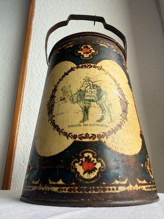 Antigua Lechera Hojalata Litografiada 1920