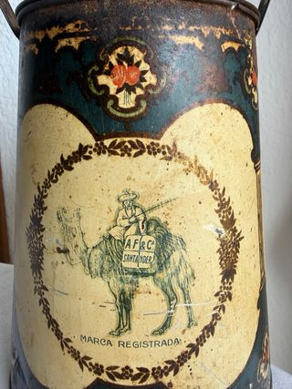 Antigua Lechera Hojalata Litografiada 1920