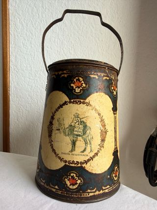 Antigua Lechera Hojalata Litografiada 1920