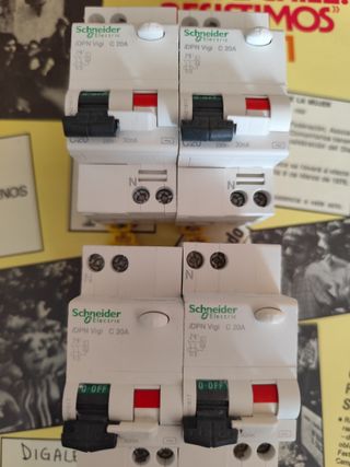 4x Interruptor Diferencial Schneider DPN Vigi C20A