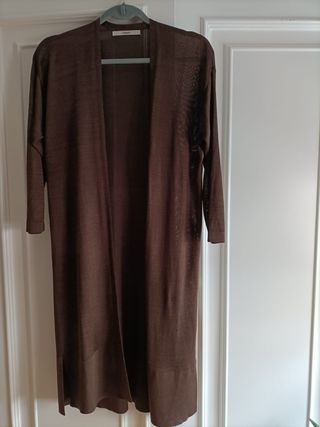 Chaqueta larga Uterqüe marrón