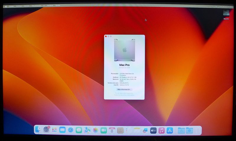 Mac Pro 3.1 A1186 2x Xeon 8Core 16GB Ventura Logic afbeelding 10