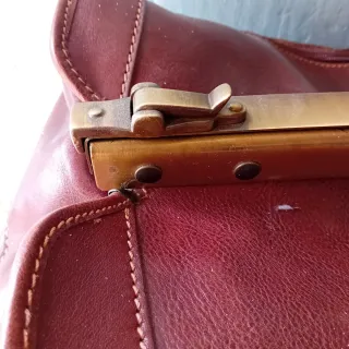 Borsone in pelle e cuoio marrone