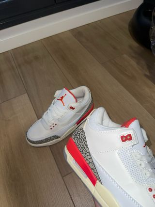 Jordan Retro 3 Rojas y Blancas