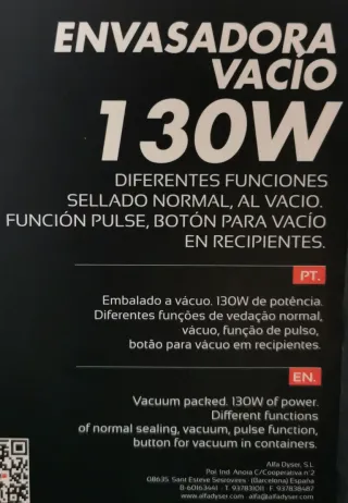 Envasadora al vacío