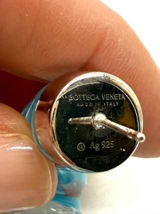 Orecchini Bottega Veneta Blu e Argento