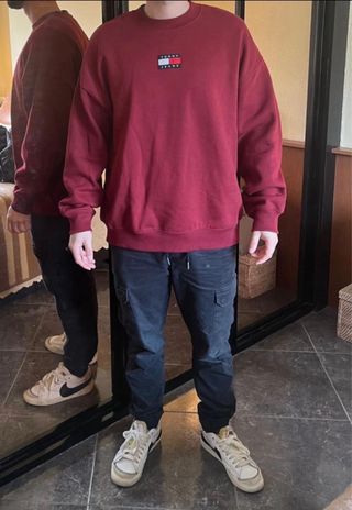 Sudadera Tommy Jeans Roja Talla S