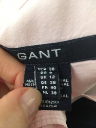 Camisa Gant Mujer Talla 38 Rosa
