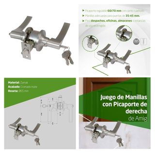 Amig conjunto de maçanetas com fechadura (165)