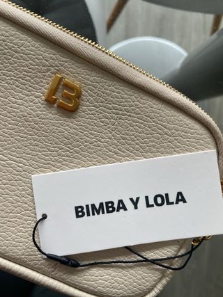 Bolso Bimba y Lola blanco y dorado
