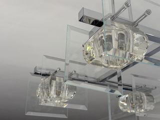 Lámpara de techo moderna cristal y metal