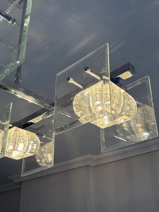 Lámpara de techo moderna cristal y metal