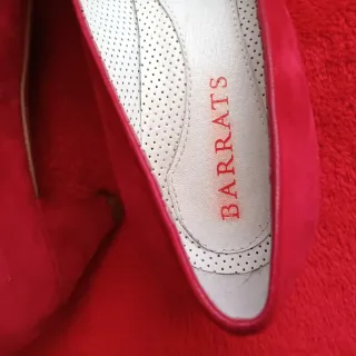 Zapatos Barrats ante rojo talla 39