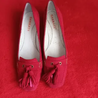Zapatos Barrats ante rojo talla 39