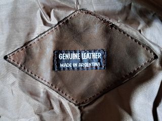 Chaqueta bomber Cuero Vintage Hombre M/L Marrón