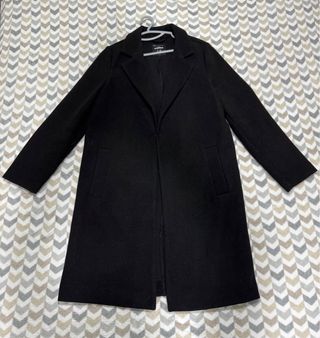 Saco de paño largo mujer