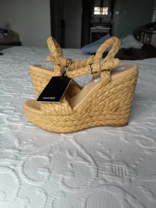 Sandalias Mango Rafia Talla 36