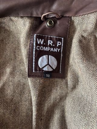 Chaquetón de cuero marrón chocolate hombre