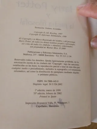 Harry Potter 1 y 2 J.K. Rowling Salamandra