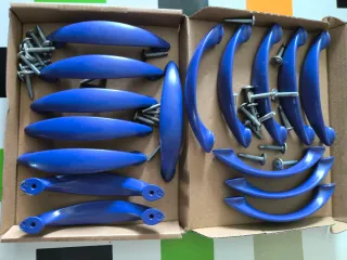 Tiradores de cocina azules