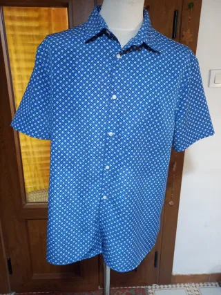 Camisa hombre manga corta vintage