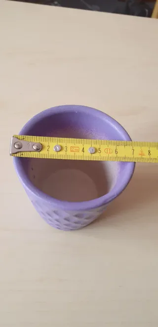 Vasetto in ceramica viola