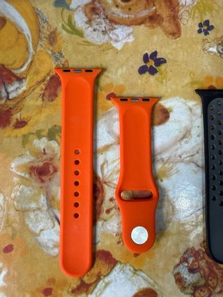 Correas Apple Watch 38mm Negro y Naranja