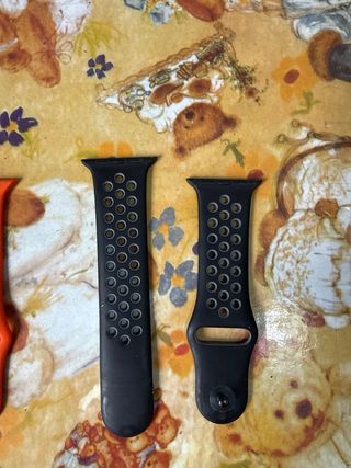 Correas Apple Watch 38mm Negro y Naranja